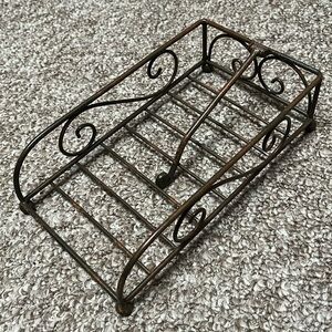 Brown Metal Napkin Holder Organizer